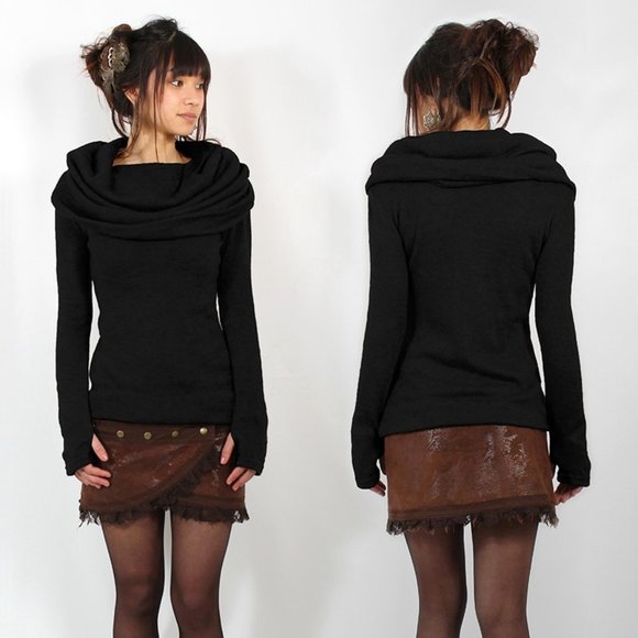 NWT Toonzshop "Mantra" 100% cotton sweater black - Picture 3 of 5